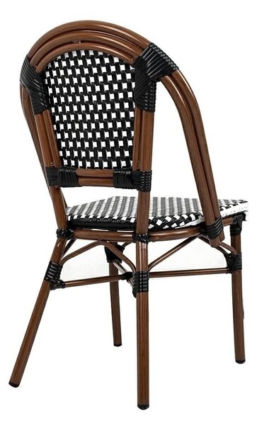 King Home Cafe Paris Alumínium Rattan Szék Dióbarna UV-álló