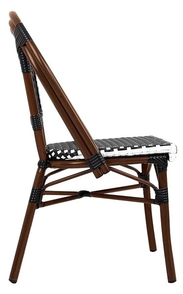 King Home Cafe Paris Alumínium Rattan Szék Dióbarna UV-álló