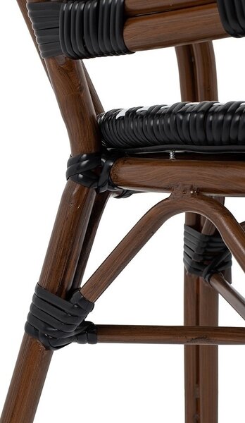King Home Cafe Paris Alumínium Rattan Szék Dióbarna UV-álló