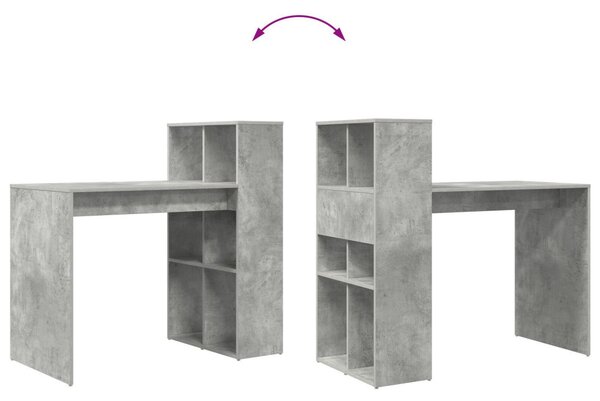 Íróasztal Beton szürke Mérnöki fa betonfelülettel Közepes