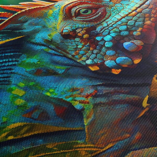 Kép - Színes leguán (150x105 cm)