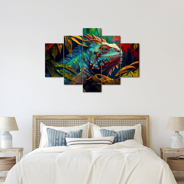 Kép - Színes leguán (150x105 cm)