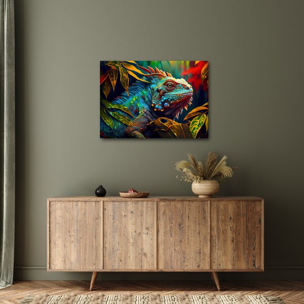 Kép - Színes leguán (70x50 cm)