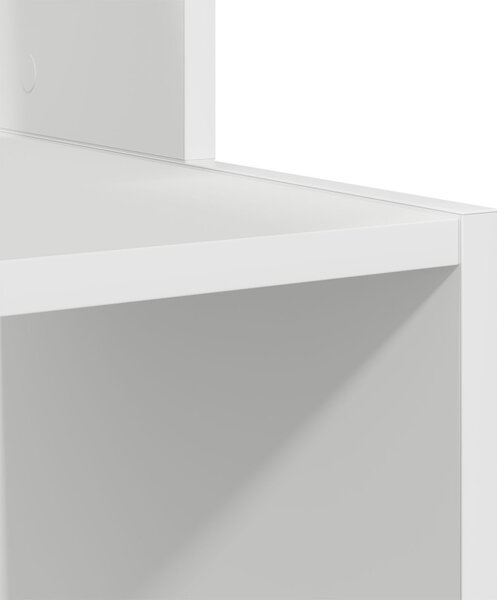 Fehér Számítógépasztal Fehér Forgácslap Standard Tárolás