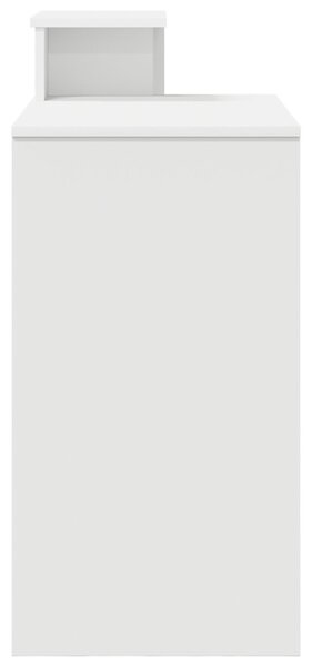 Fehér Számítógépasztal Fehér Forgácslap Standard Tárolás