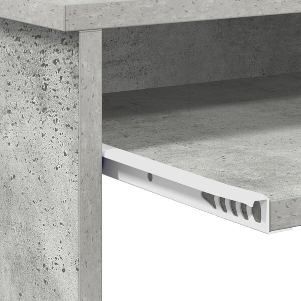 Szürke számítógépasztal Beton szürke
