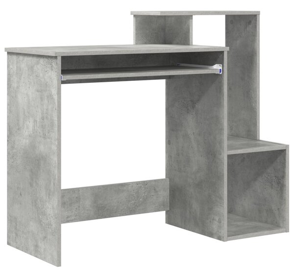 Szürke számítógépasztal Beton szürke