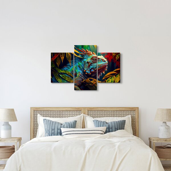 Kép - Színes leguán (90x60 cm)