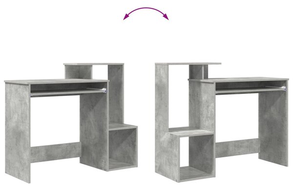 Szürke számítógépasztal Beton szürke