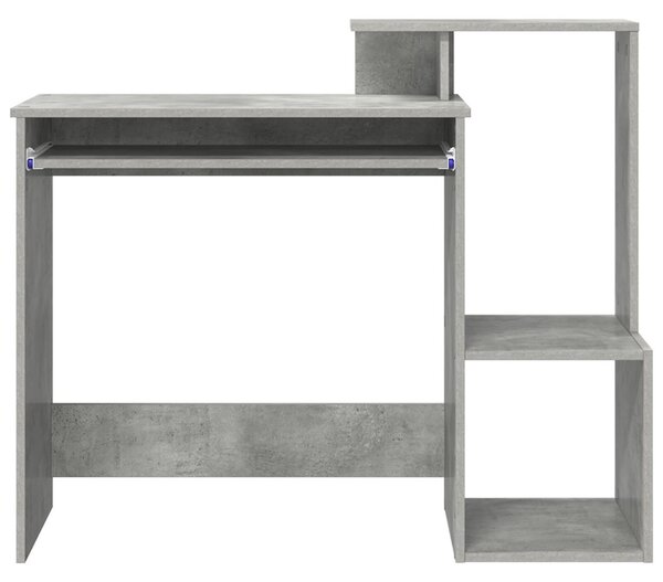 Szürke számítógépasztal Beton szürke