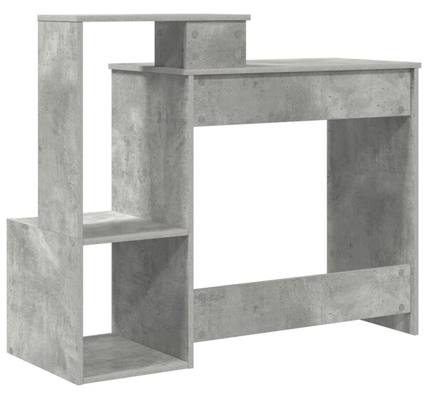 Szürke számítógépasztal Beton szürke