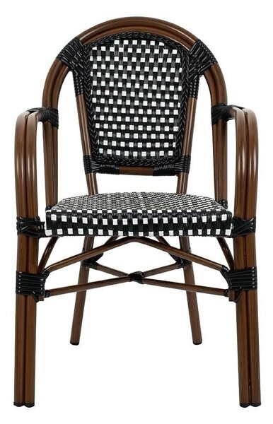 King Home Cafe Paris Karfás Szék Rattan Barna UV-álló
