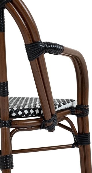 King Home Cafe Paris Karfás Szék Rattan Barna UV-álló