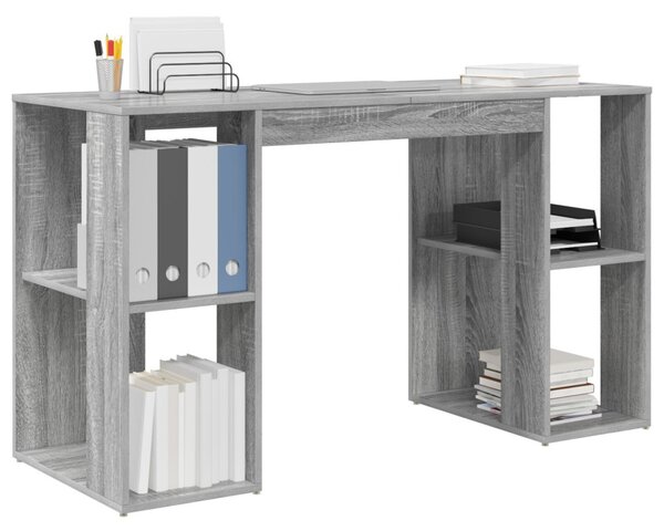 Asztal Szürke Sonoma Szerelt Fa 130 x 50.5 x 75 cm