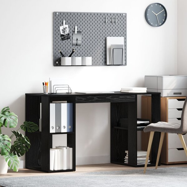 Asztal Fekete tölgy Szerelt Fa 130 x 50.5 x 75 cm