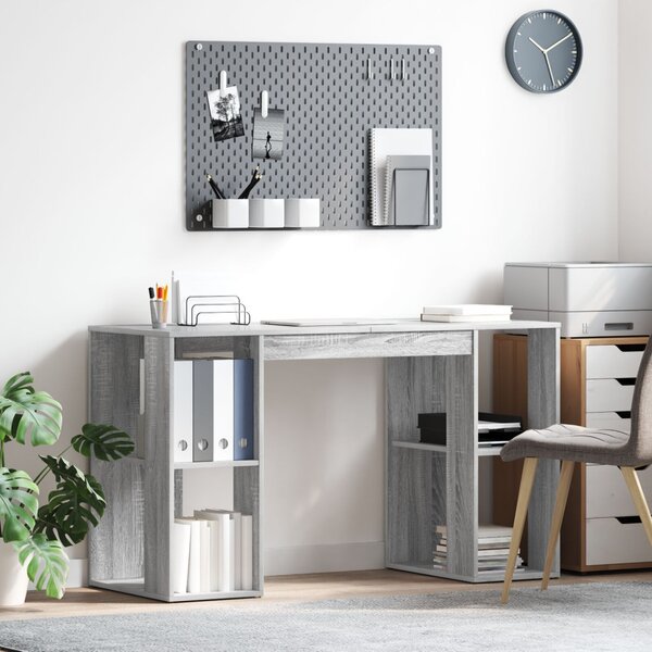 Asztal Szürke Sonoma Szerelt Fa 130 x 50.5 x 75 cm