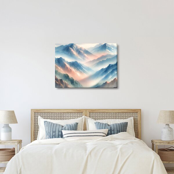 Kép - Akvarell hegyek (70x50 cm)
