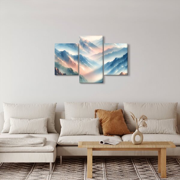 Kép - Akvarell hegyek (90x60 cm)