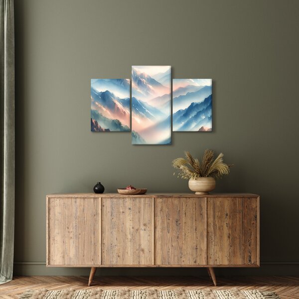 Kép - Akvarell hegyek (90x60 cm)