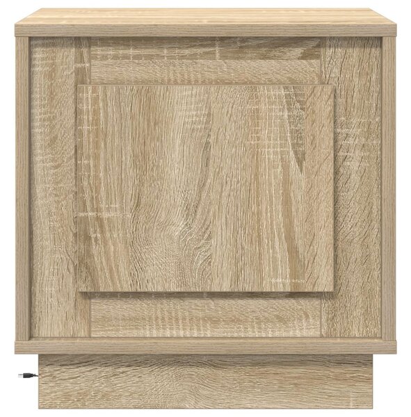 Éjjeli Asztal LED Fényekkel Sonoma Tölgy 44x34,5x45 cm