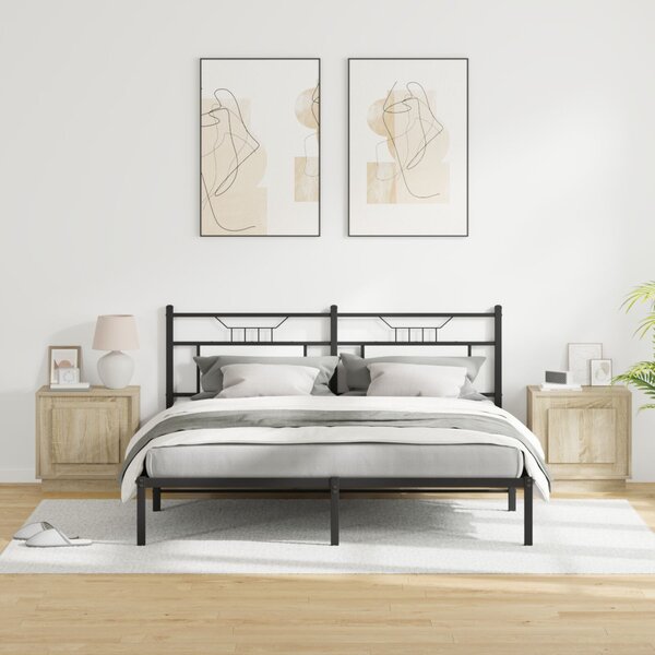 Éjjeliszekrény 2 db Sonoma tölgy 44 x 34,5 x 45 cm Szerelt Fa