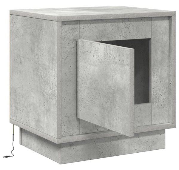 Éjjeliszekrény Beton Szürke 44 x 34,5 x 45 cm Szerelt Fa