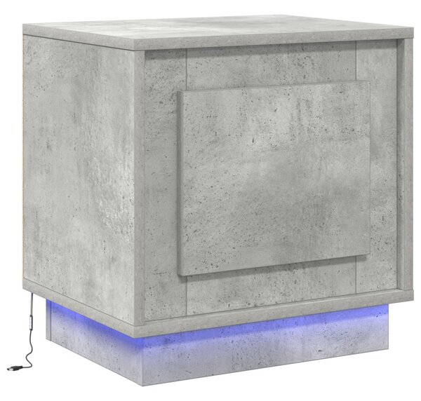 Éjjeliszekrény 2 db Beton Szürke 44 x 34,5 x 45 cm Szerelt Fa