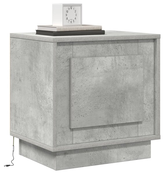 Éjjeliszekrény Beton Szürke 44 x 34,5 x 45 cm Szerelt Fa