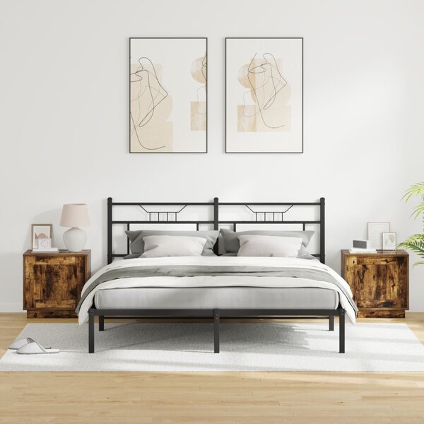 Éjjeliszekrény 2 db Füstölt tölgy 44 x 34,5 x 45 cm Szerelt Fa