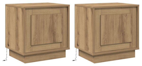 Éjjeliszekrény 2 db Artisan tölgy 44 x 34,5 x 45 cm Szerelt Fa