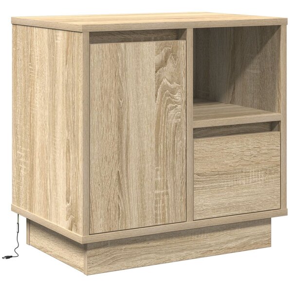 Éjjeliszekrény 2 db Sonoma tölgy 50 x 34,5 x 50 cm Szerelt fa