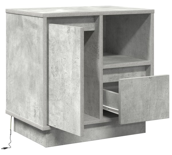 Éjjeliszekrény Beton Szürke 50 x 34,5 x 50 cm Szerelt fa