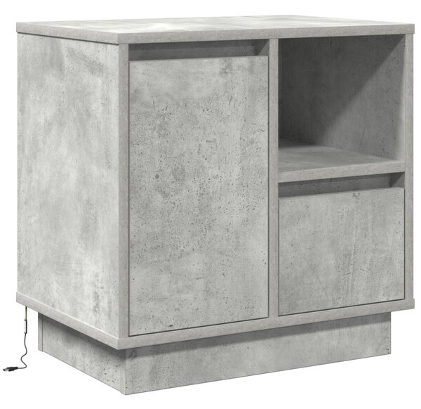 Éjjeliszekrény Beton Szürke 50 x 34,5 x 50 cm Szerelt fa