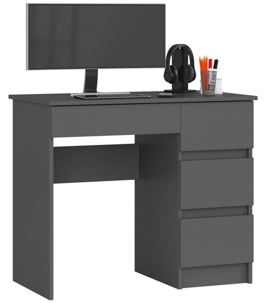 AKORD CLP A-7 Jobboldali Íróasztal Laminált Grafitszürke