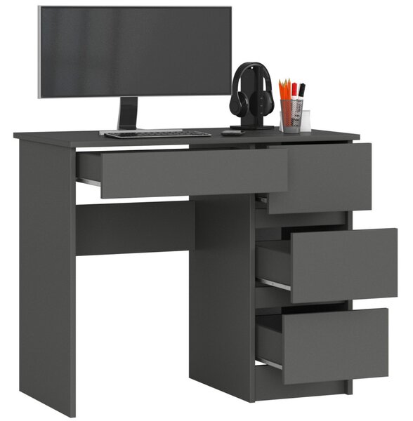 AKORD CLP A-7 Jobboldali Íróasztal Laminált Grafitszürke