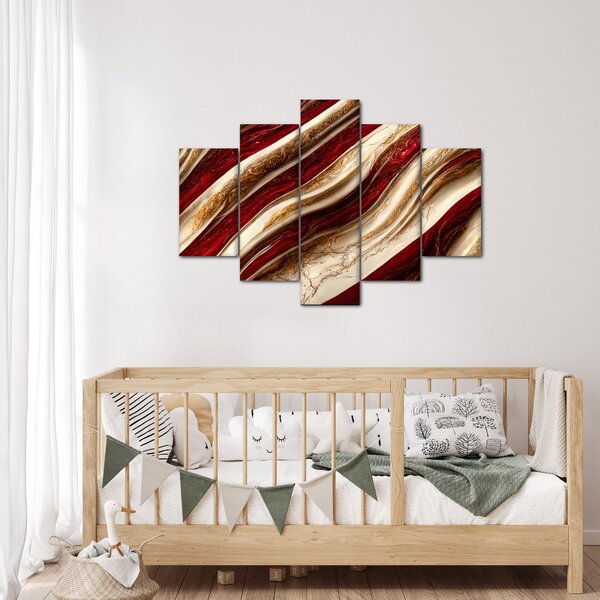 Kép - Arany - fehér textúra (150x105 cm)