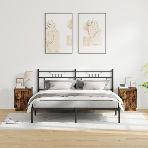Éjjeliszekrény 2 db Füstölt tölgy 39 x 34,5 x 50 cm Szerelt fa
