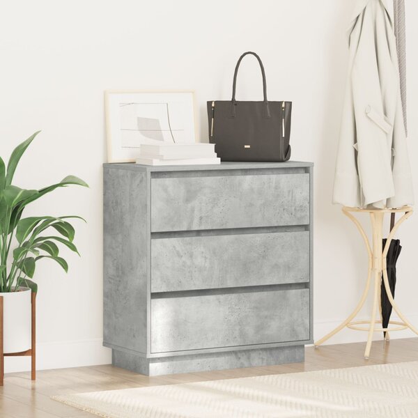 Éjjeliszekrény Beton Szürke 71 x 34,5 x 75 cm Szerelt fa