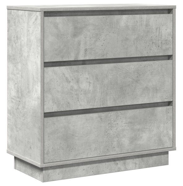 Éjjeliszekrény Beton Szürke 71 x 34,5 x 75 cm Szerelt fa