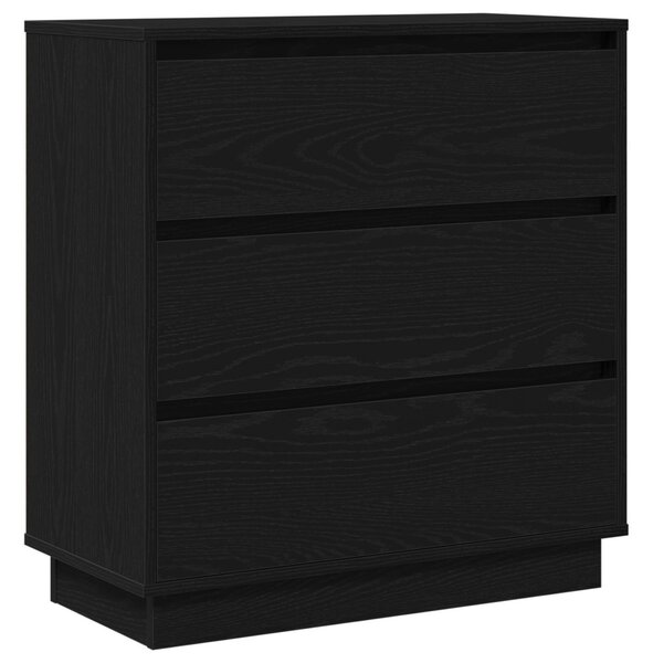 Éjjeliszekrény Fekete tölgy 71 x 34,5 x 75 cm Szerelt fa