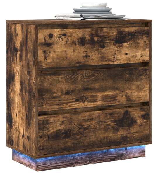 Éjjeliszekrény Füstölt tölgy 71 x 34,5 x 75 cm Szerelt fa
