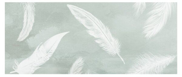 Kép - Fehér tollak (120x50 cm)