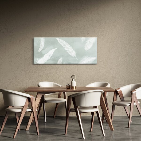 Kép - Fehér tollak (120x50 cm)