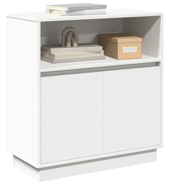 LED tálaló LED -es lámpákkal Fehér 71 x 34,5 x 75 cm Faanyag