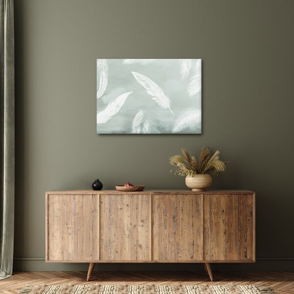 Kép - Fehér tollak (70x50 cm)