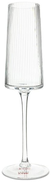 KARE Riffle Pezsgőspohár Üveg Átlátszó Bordázott 215ml