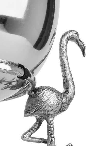 KARE Design Flamingó Dekoratív Alumínium Tál Ezüst