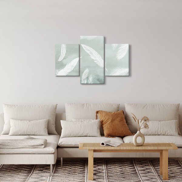 Kép - Fehér tollak (90x60 cm)