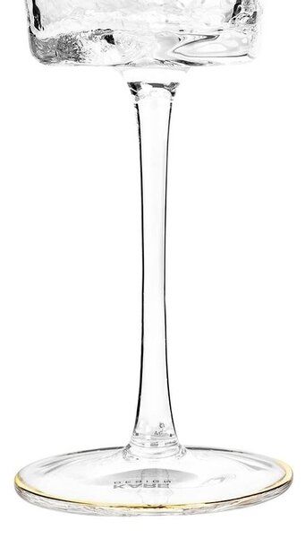 Kare Design Hommage Kézműves Üveg Borospohár Arany Szegéllyel