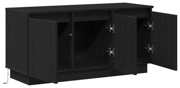 TV szekrény Fekete 100x38x49 cm Mérnöki fa